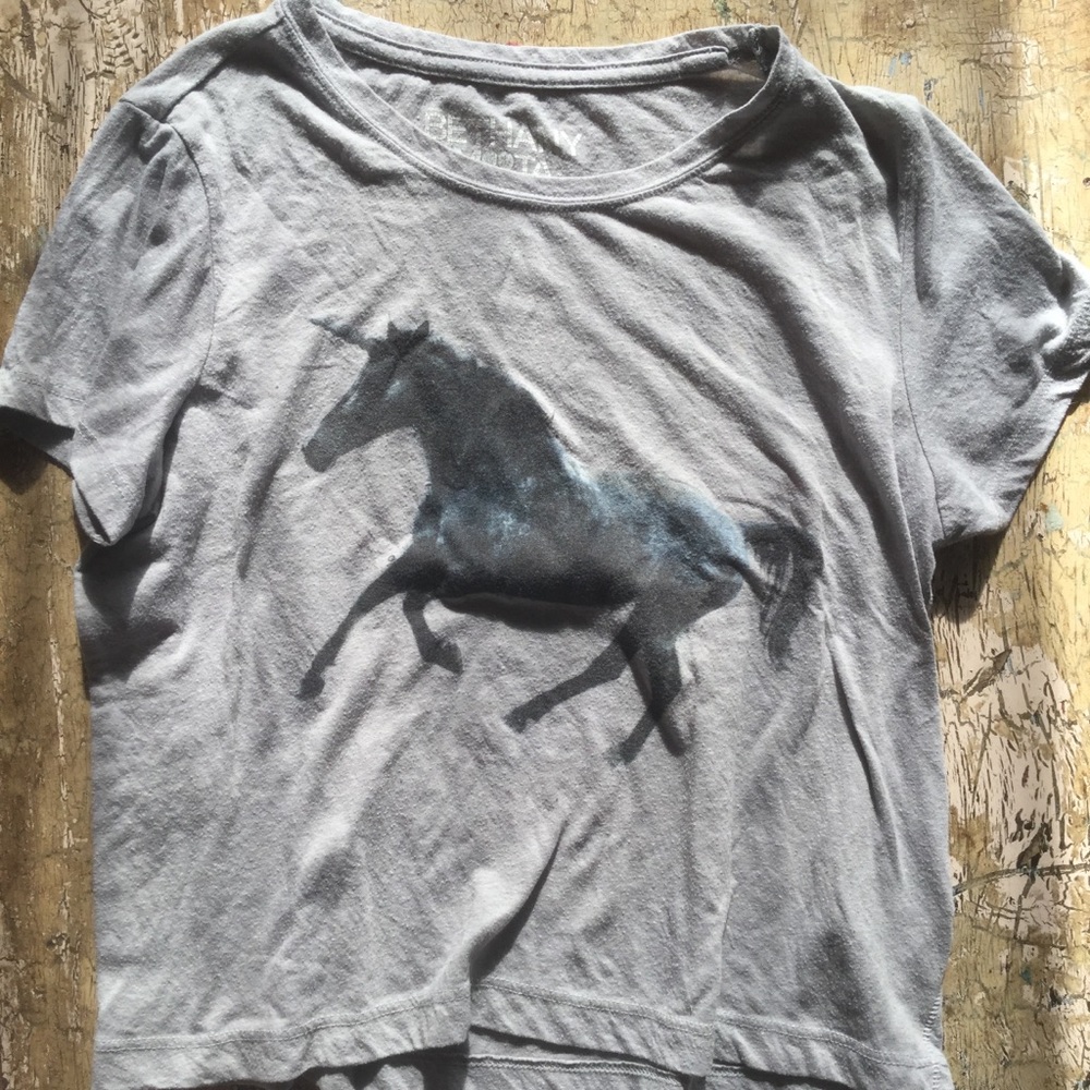 Gray Bethany Mota Unicorn Tee